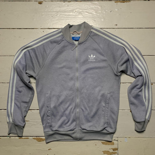 Adidas SST Silver Tracksuit Jacket (Small)