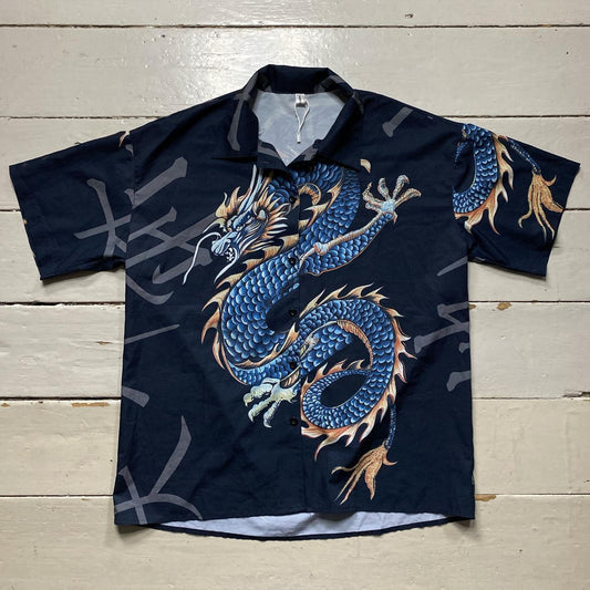 Dragon Y2K Silk Shirt (Large)