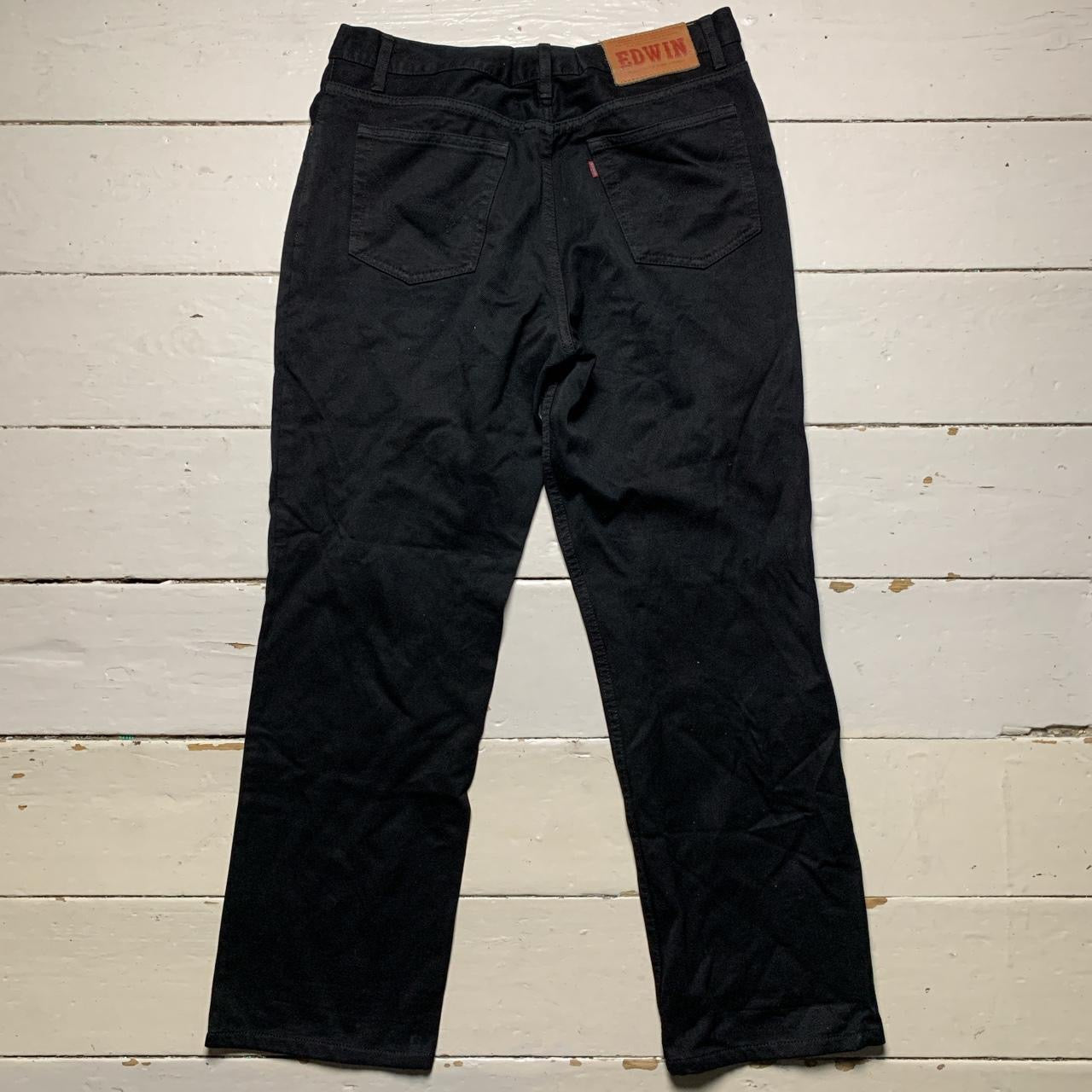 Edwin 505 Straight Black Jeans (36/30)