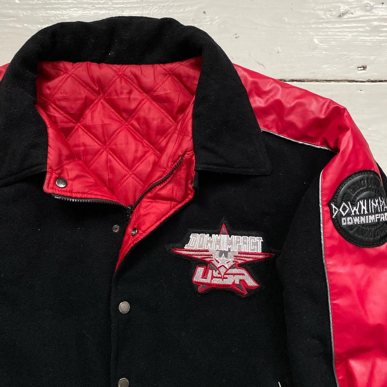 Down Impact Vintage Leather Wool Jacket (XXL)