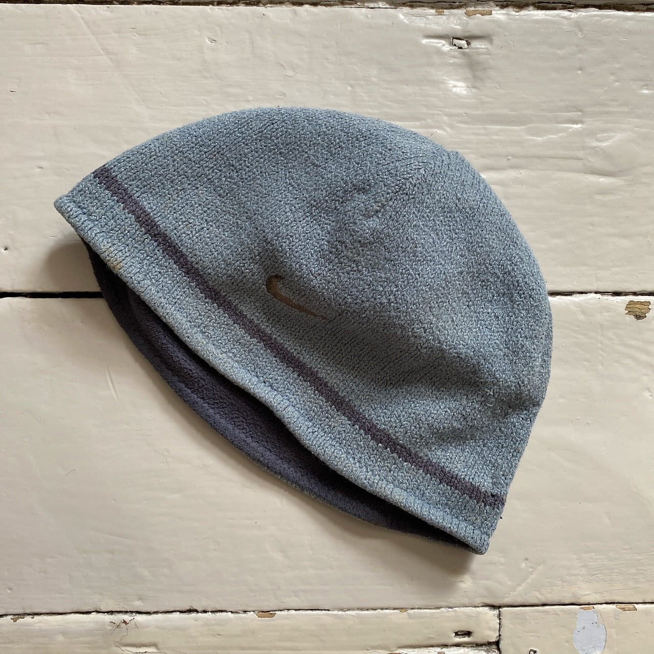 Nike Vintage Reversible Light Blue Beanie Hat