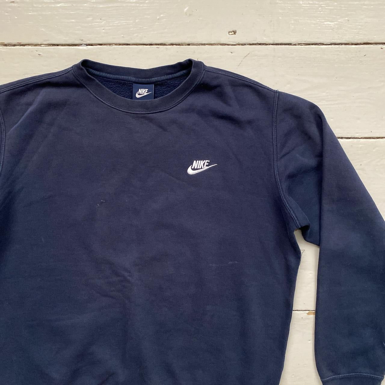 Nike Swoosh Navy Jumper (Medium)