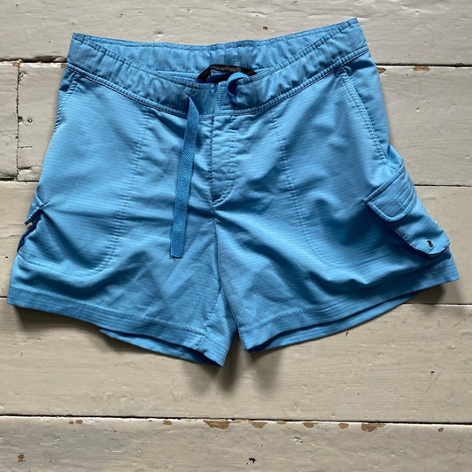Nike Swoosh Light Blue Shorts (Size 8/10)