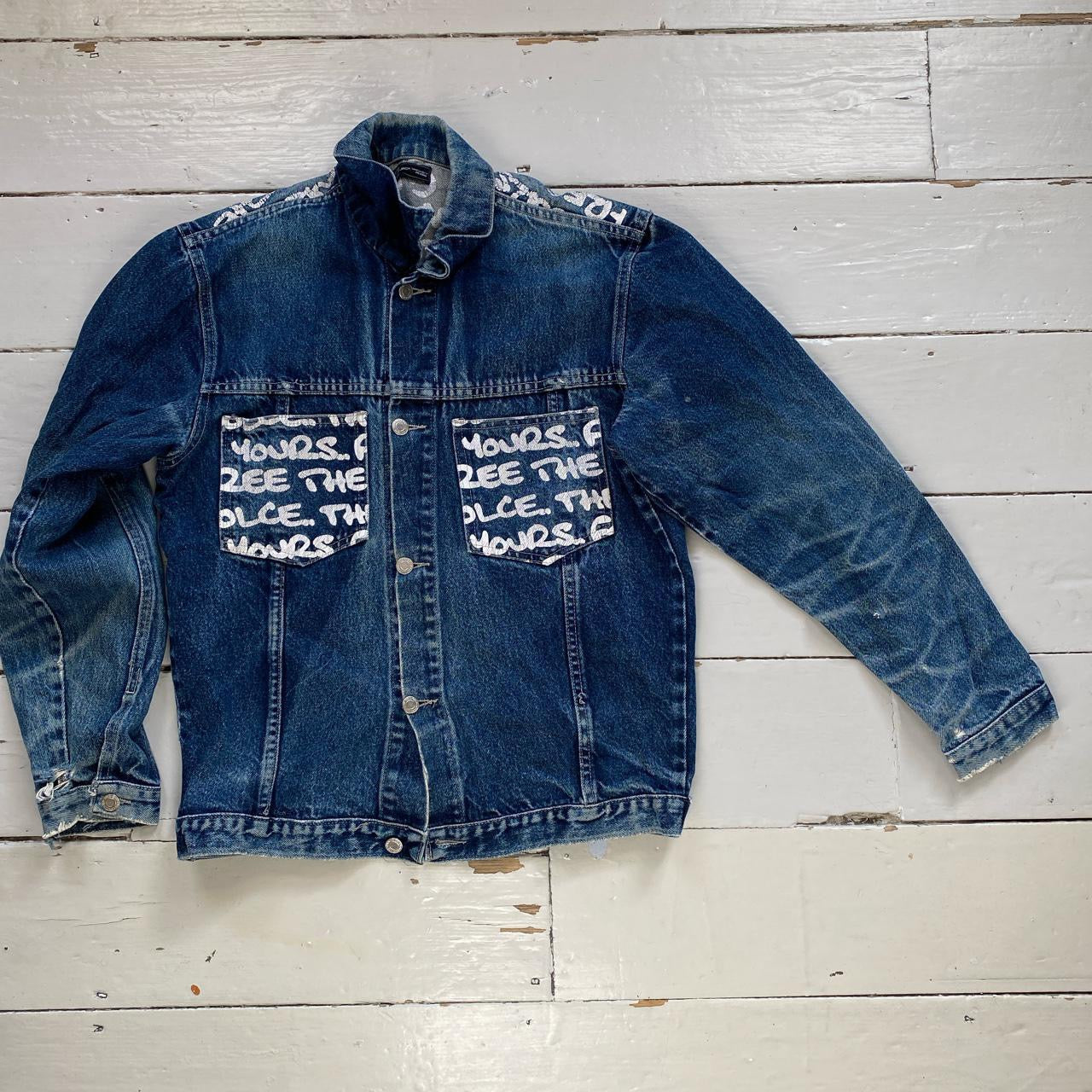 Jack Moody Vintage Graffiti Denim Jacket (Small)