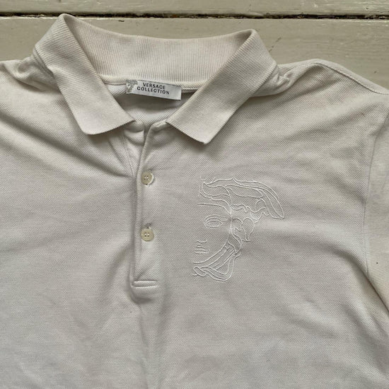 Versace White Polo Shirt (XL)