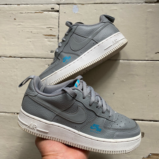Nike Air Force 1 Grey and Blue (UK 4)