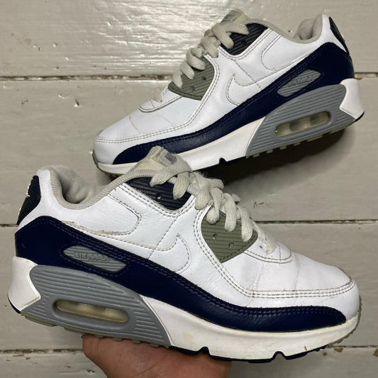 Nike Air Max 90 White Navy (UK 4.5)