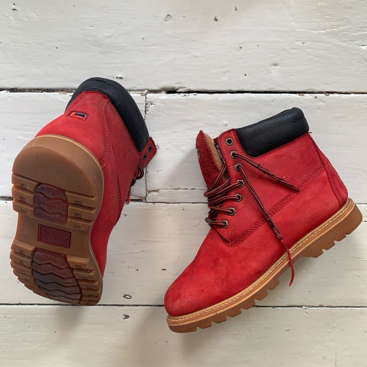 Fubu Vintage Hunter Boots Red (UK 9)