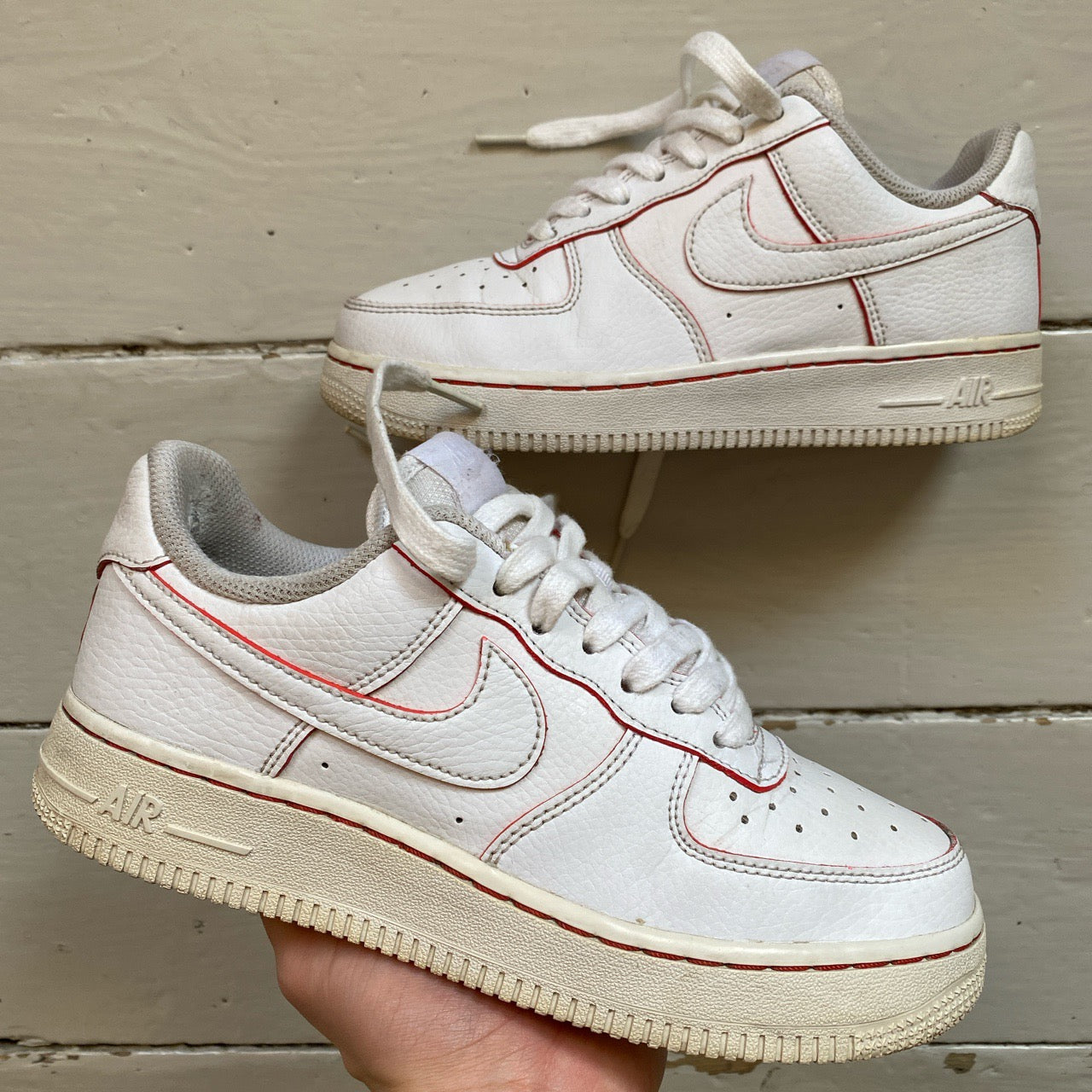 Nike Air Force 1 White Pink Edge (UK 4)