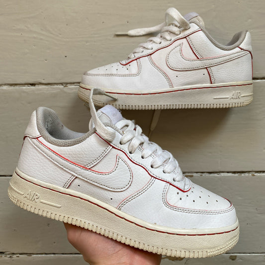 Nike Air Force 1 White Pink Edge (UK 4)