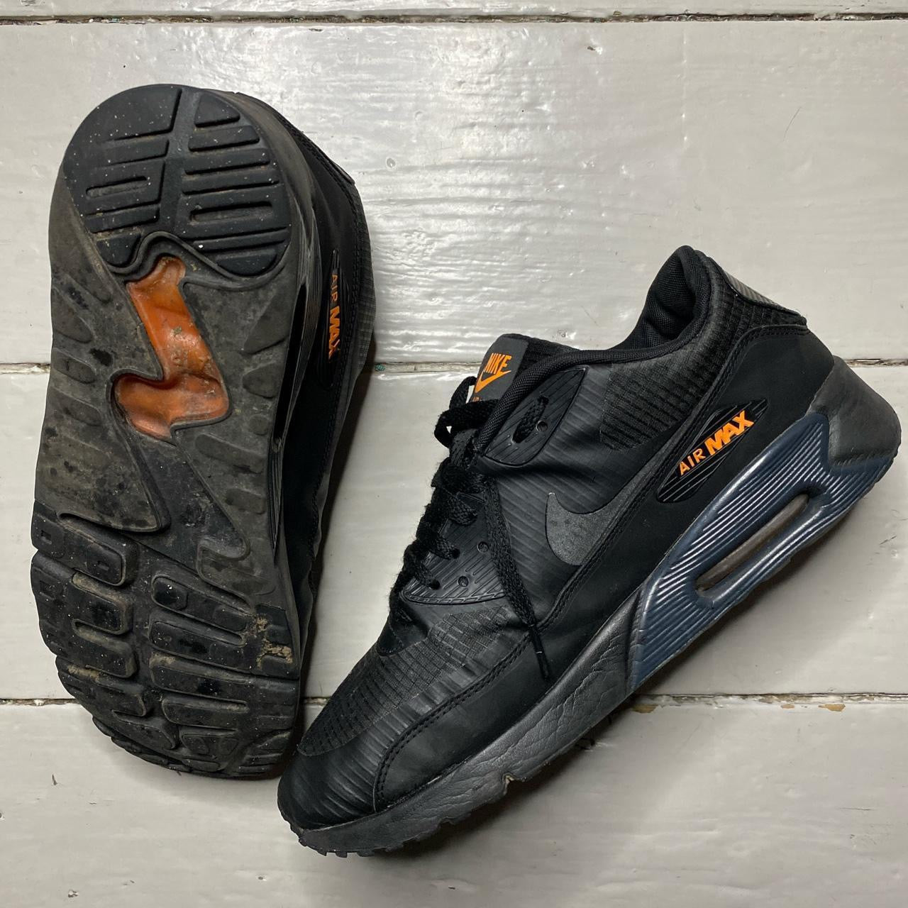 Nike Air Max 90 Black and Orange Ultra (UK 9)