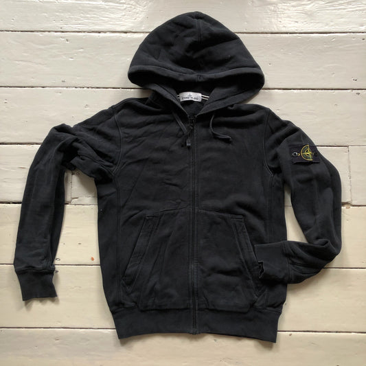 Stone Island Black Zip Hoodie (Medium)