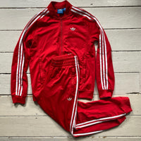 Adidas SST Red and White Tracksuit (Medium)