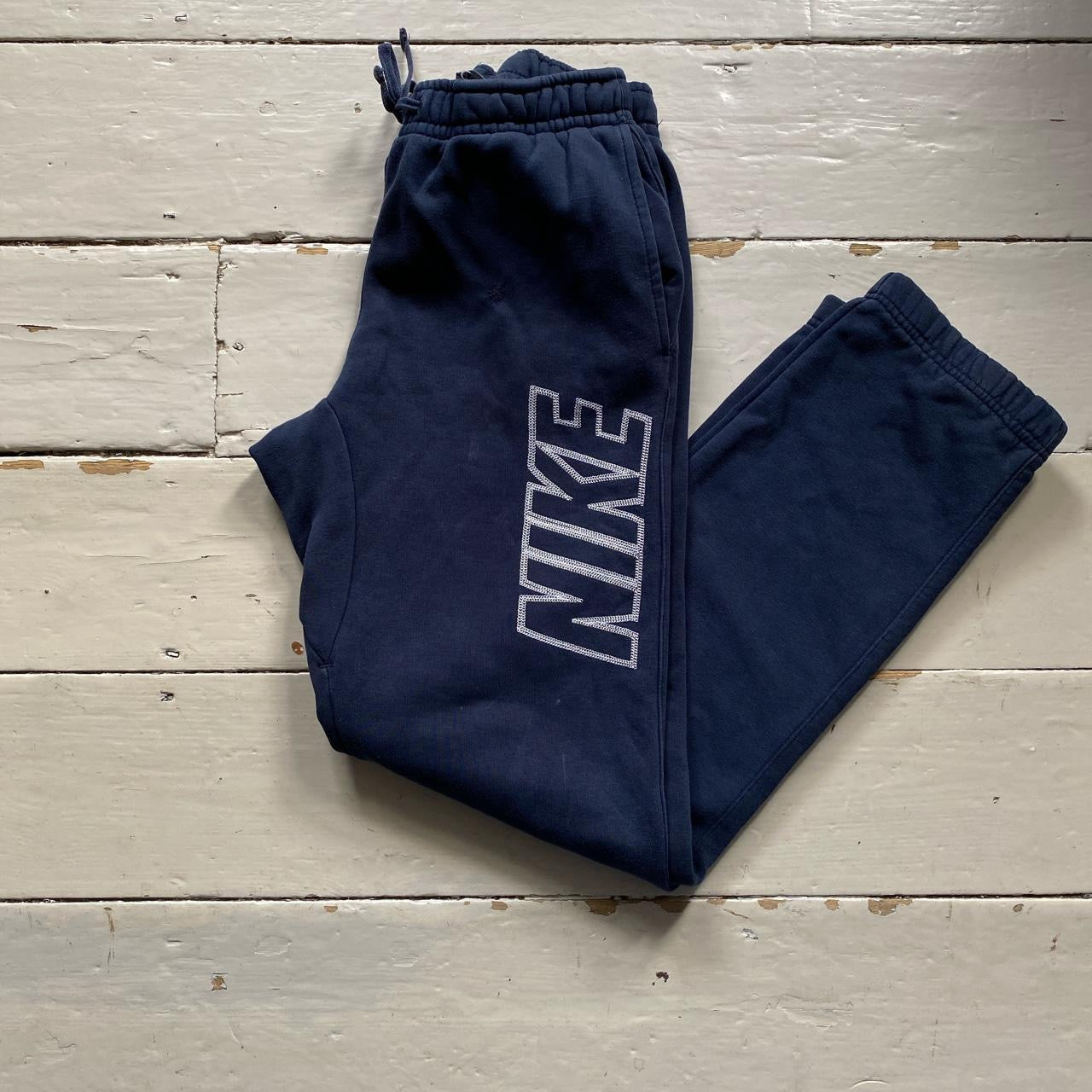 Nike Club Stitch Navy Joggers (Medium)