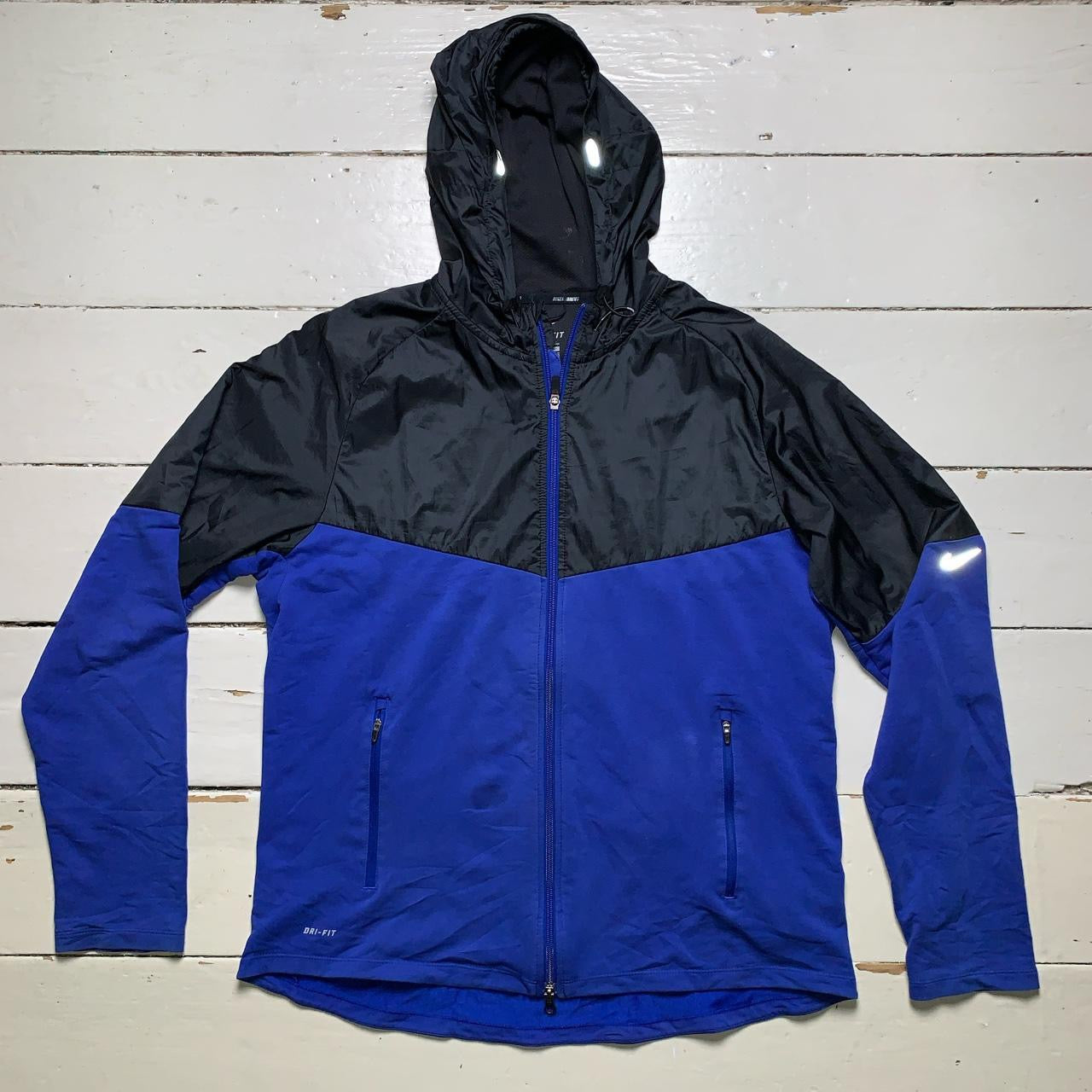 Nike Running Jacket Black Blue (XL)