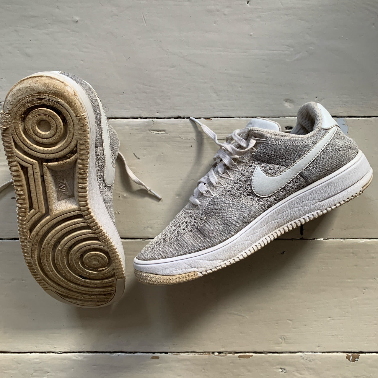 Nike Air Force 1 Flyknit White (UK 9)