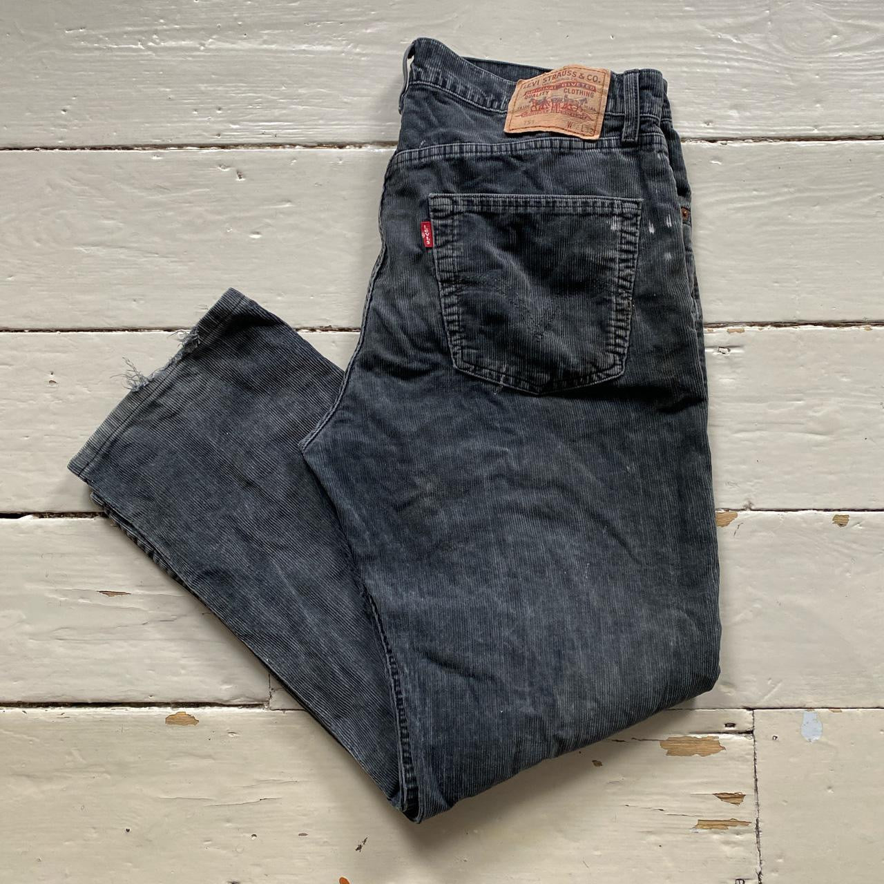 Levis 758 Grey Corduroy Jeans (36/29)