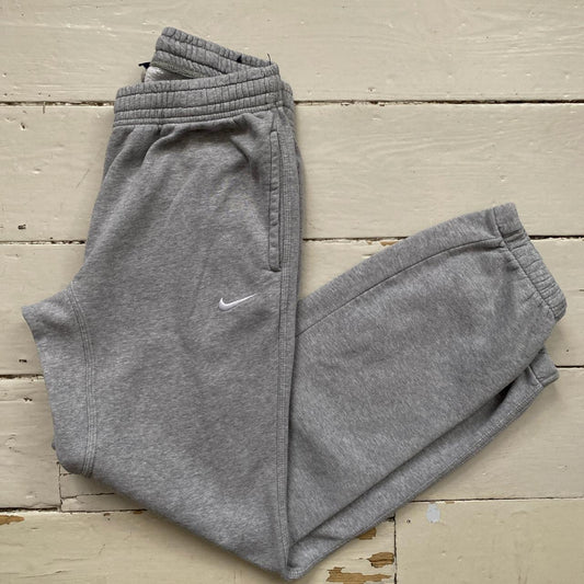 Nike Swoosh Grey Joggers (Small)