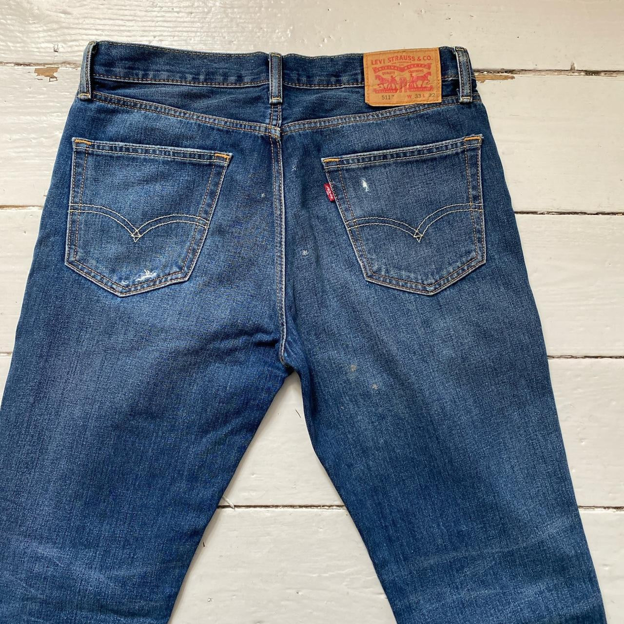 Levis 511 Navy Jeans (33/32)