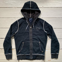 True Religion Black Contrast Stitch Hoodie (Medium)