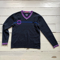 Utility Workwear Purple V Neck Jumper (M)