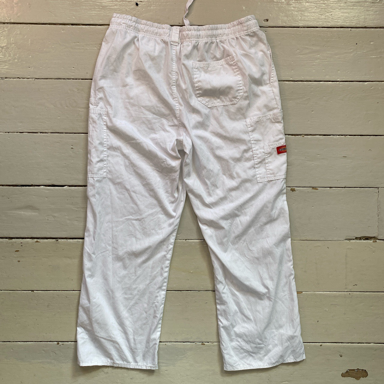 Dickies White Cargo Trousers (Large)