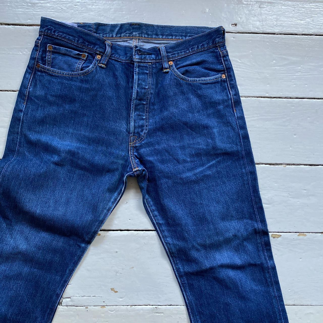 Levis 501 Navy Stonewash Jeans (34/32)