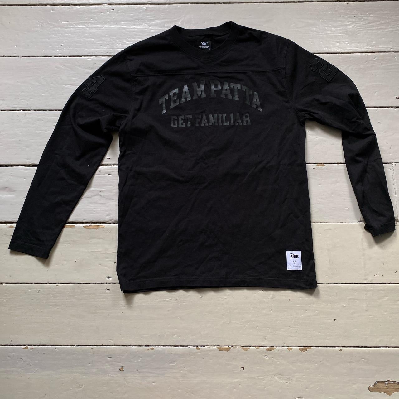 Patta Black Long Sleeve T Shirt (Medium)