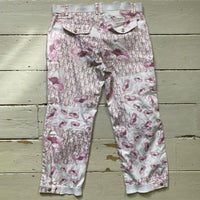 Dior Vintage Monogram Pink Floral Trousers (UK 14)