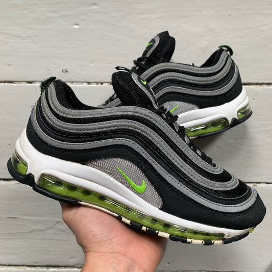Nike Air Max 97 Neon and Black (UK 4.5)
