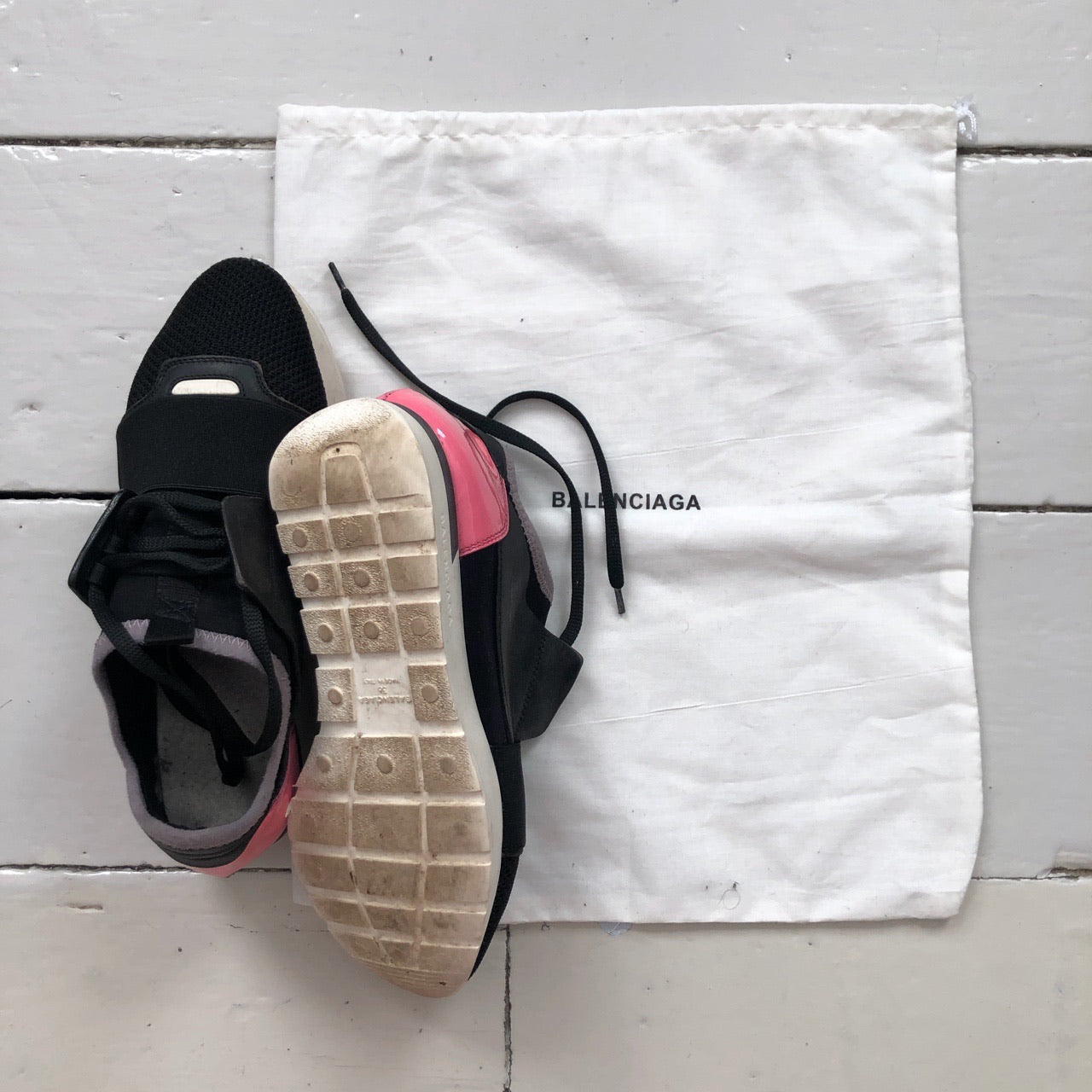 Balenciaga Runners Black and Pink (UK 3.5)