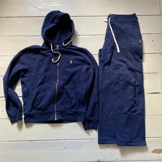 Ralph Lauren Navy Tracksuit (Medium Top, Large Bottoms)