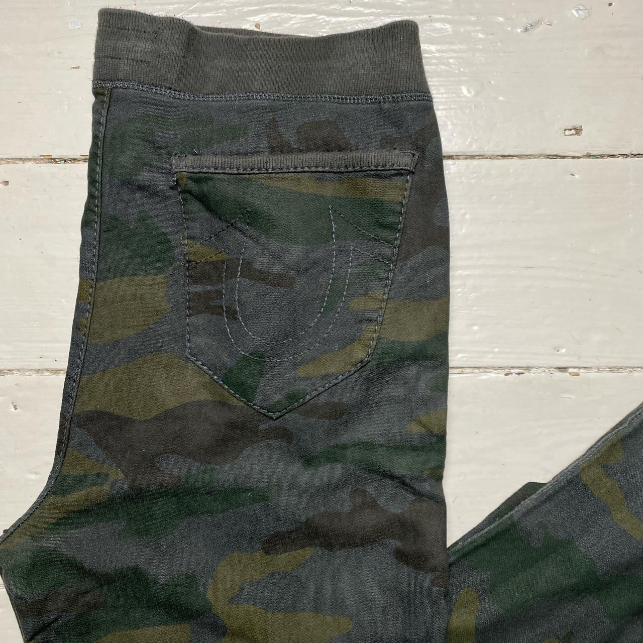 True Religion Stitch Camo Joggers (Large)