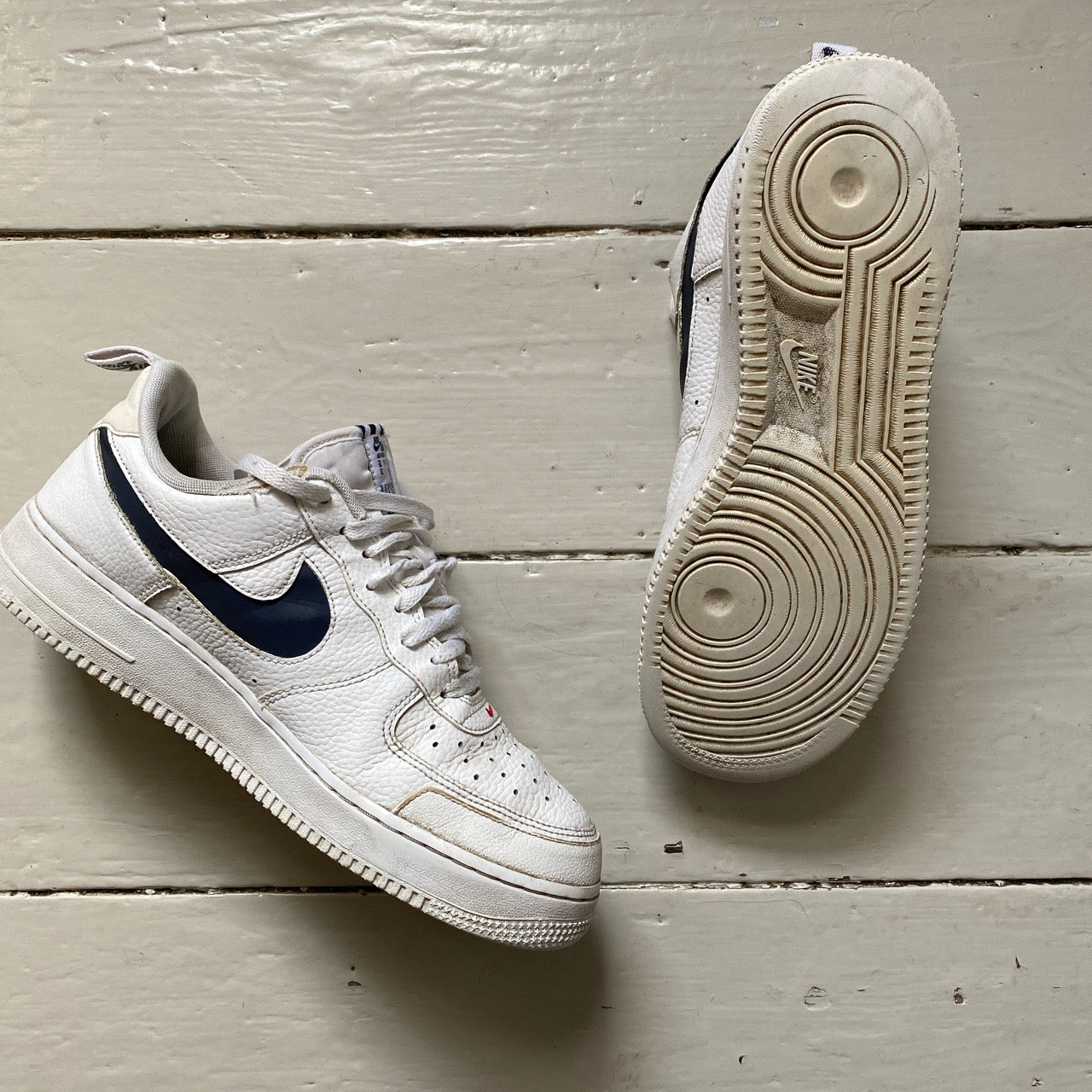 Nike Air Force 1 White Navy (UK 9)