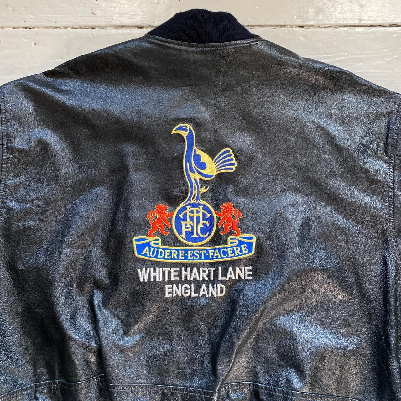 Tottenham Hotspur Vintage Leather Jacket (Large)