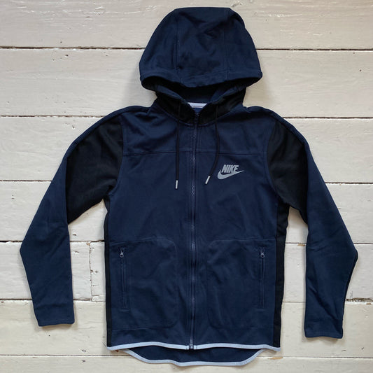 Nike Swoosh Navy Hoodie (Small)