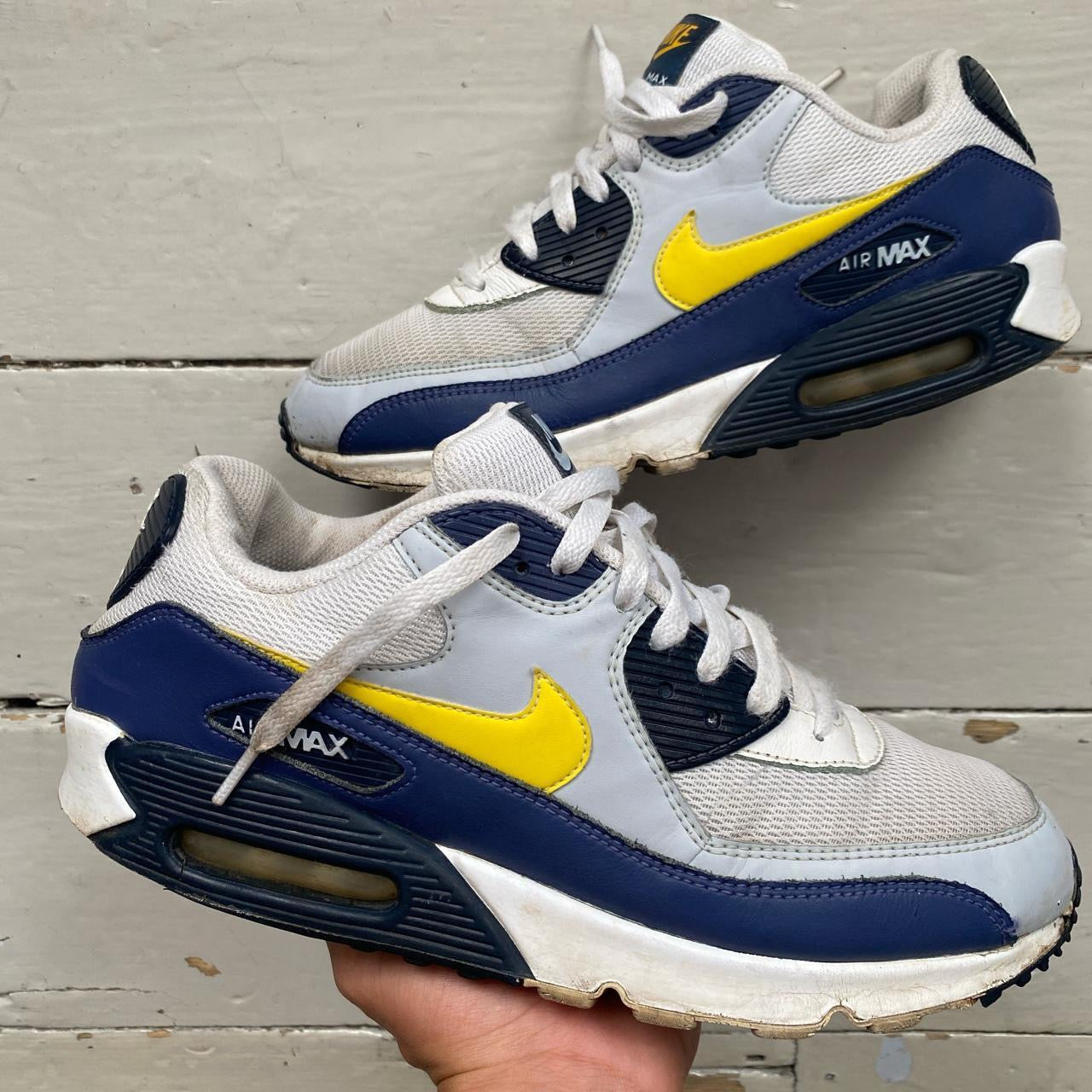 Nike Air Max 99 White Navy Yellow (UK 10)
