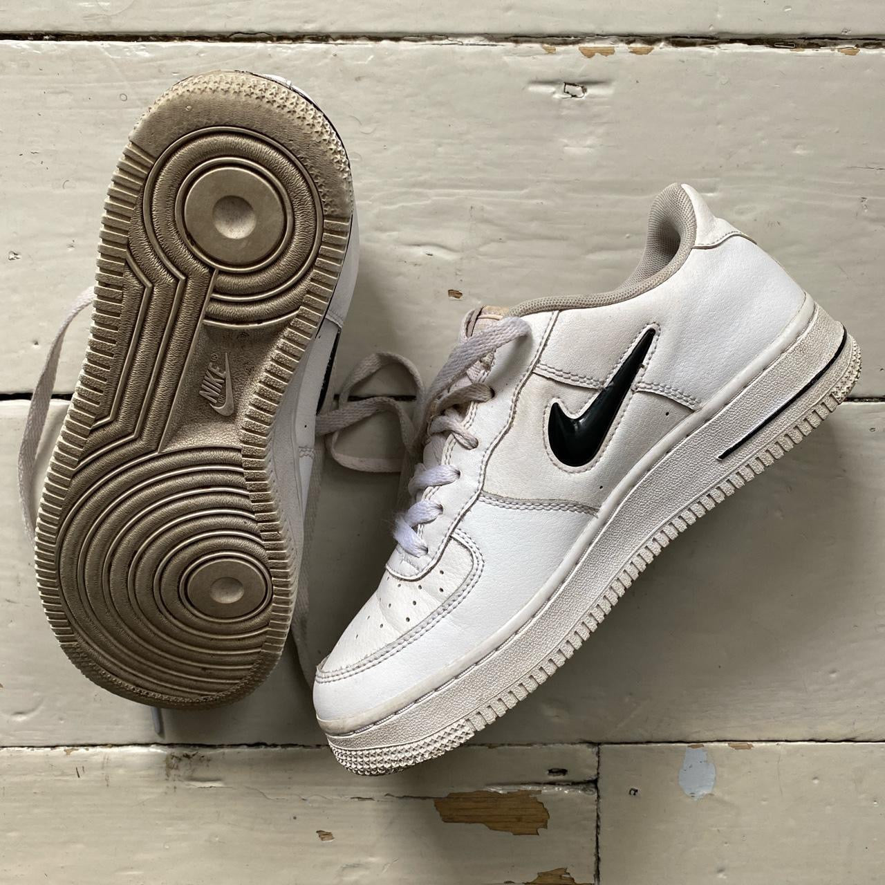 Nike Air Force 1 Jewel White and Black (UK 5)