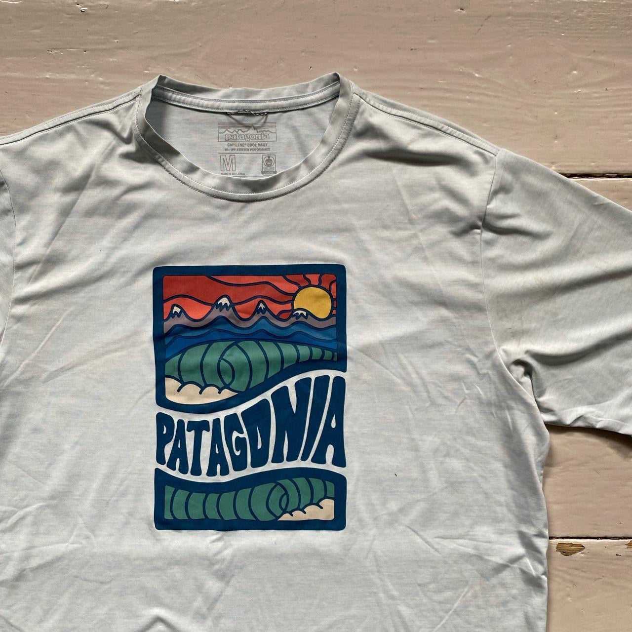 Patagonia Light Blue T Shirt (Medium)