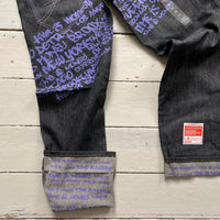 Time Is Money Vintage Graffiti Jeans
