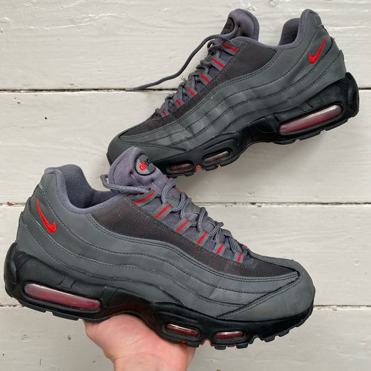 Nike Air Max 95 Grey and Red (UK 10)