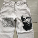 Tupac Makaveli Vintage White Jeans (36/28)