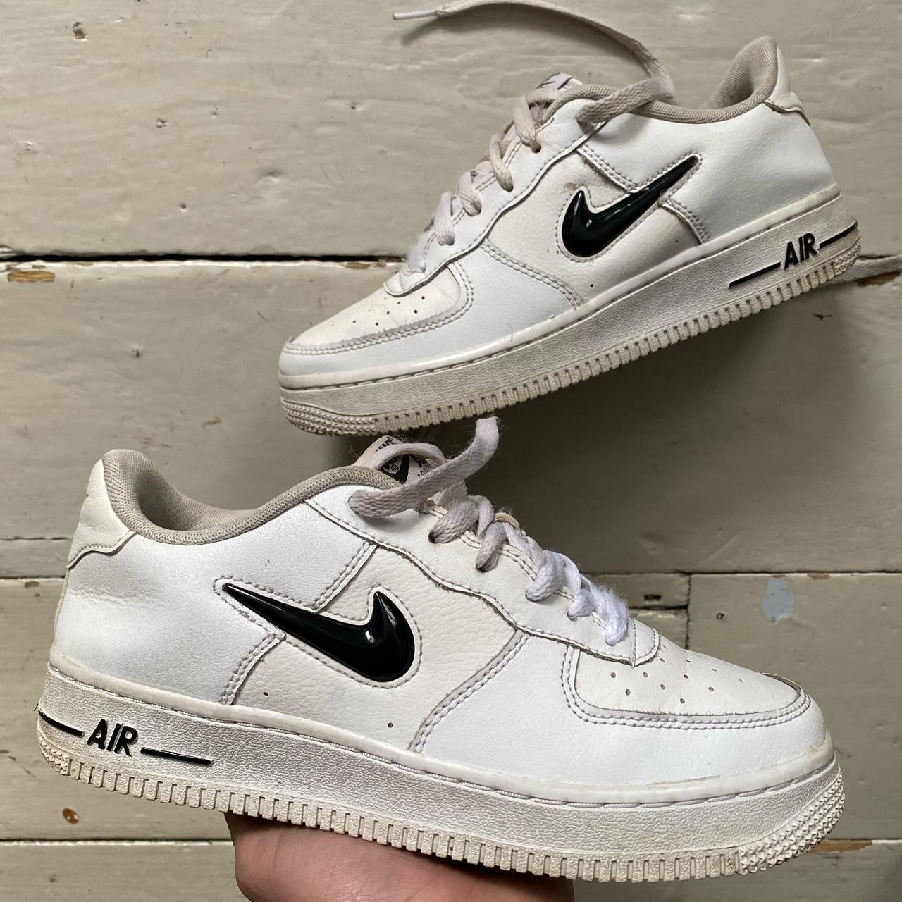 Nike Air Force 1 Jewel White and Black (UK 5)