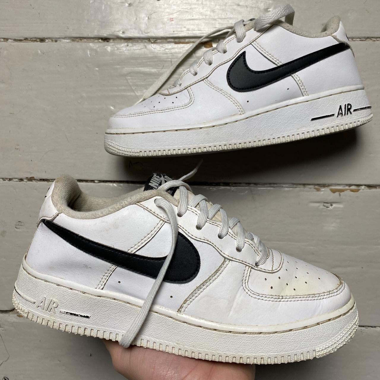 Nike Air Force 1 White and Black (UK 5.5)