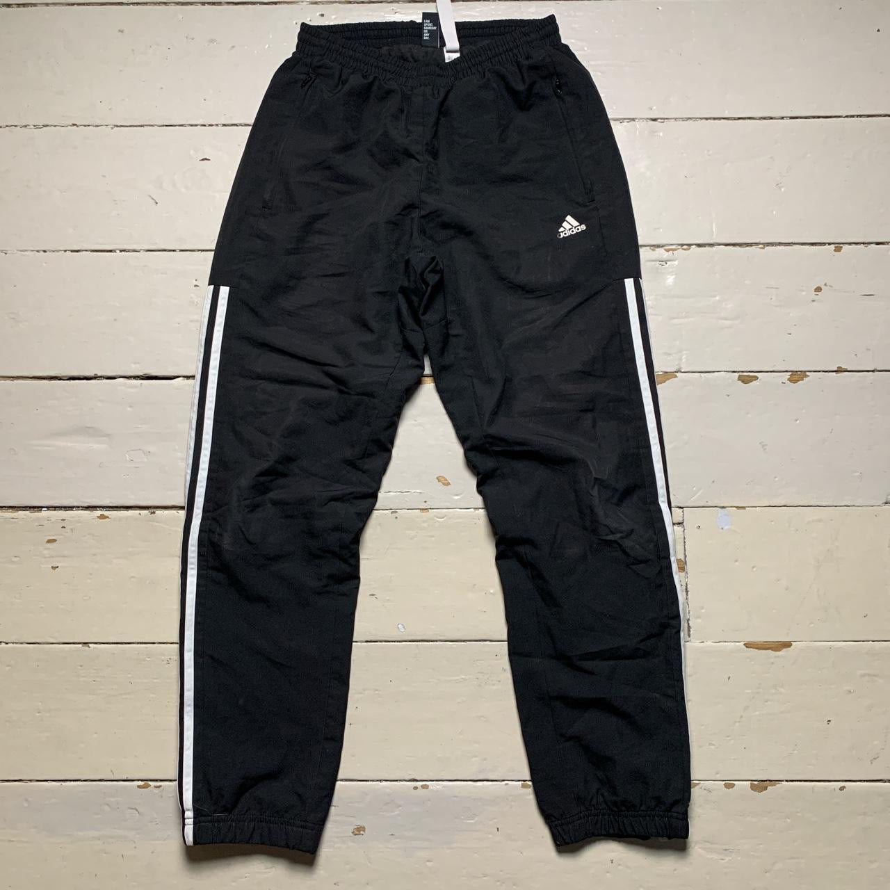 Adidas Black and White Shell Bottoms (Small)