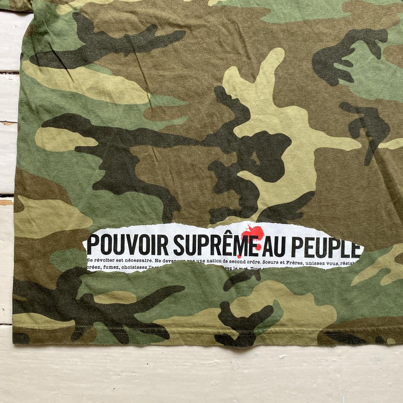 Supreme Pouvoir Camouflage T Shirt (Medium)