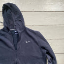 Nike Navy and White Swoosh Hoodie (XL)