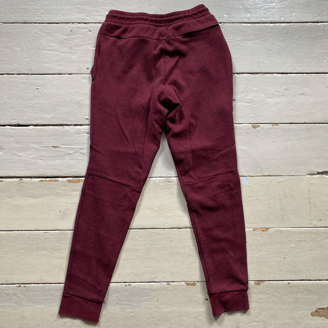 Nike Tech fleece Burgundy Joggers (Small)