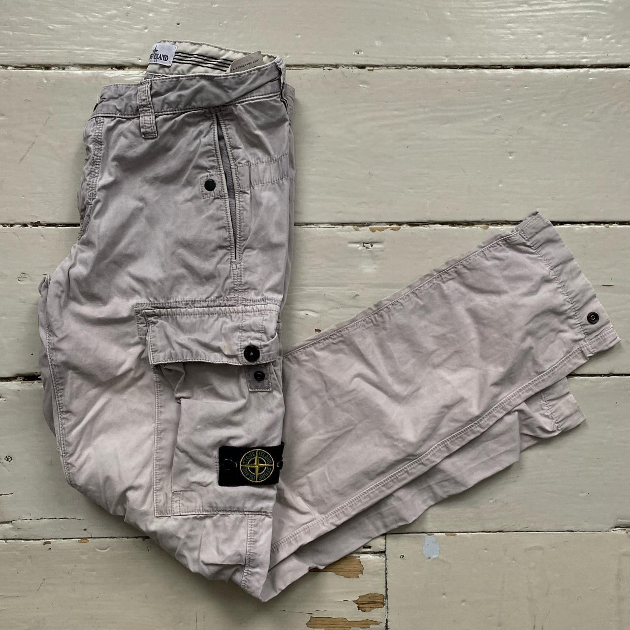 Stone Island Cream Junior Cargo Trousers (26W)