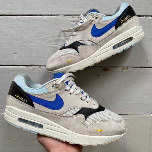 Nike Air Max 1 Grey and Blue (UK 9)